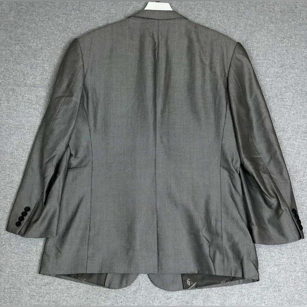 Prontomoda Blazer Mens 42R Gray Silk Wool Cashmere Herringbone Italy Jacket Suit